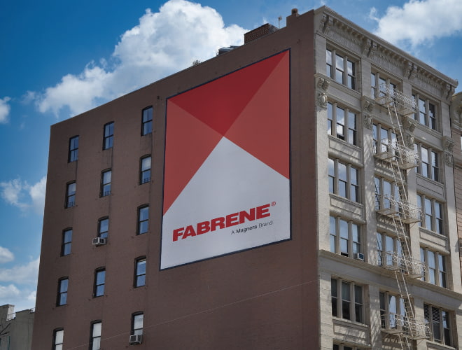 Poster on side of building